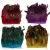 Import Wholesale colorful dyed rooster cock tail Feather Trim with satin ribbon tape for wedding skirt Decoration from China