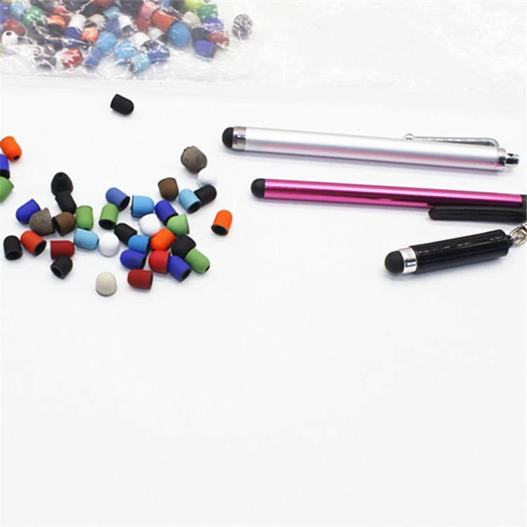 wholesale Conductive silicone rubber colored tips  for stylus pen