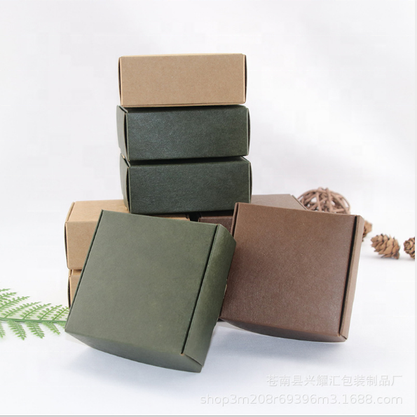 Wholesale Custom design Logo cardboard black carton packaging kraft Soap paper box
