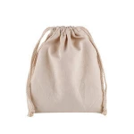Wholesale Custom Promotional Printed Organic Produce Cotton muslin Tote Drawstring Tea Bag