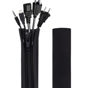 Wholesale flexible neoprene cable management sleeve with zipper