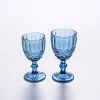 wholesale luxury luxurious wine glass sets 7 pcs/set blue color dinnerware sets