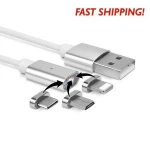 Wholesale Mobile Phone Accessories 3 IN 1 Magnetic Charging Data Usb Cables For iPhone