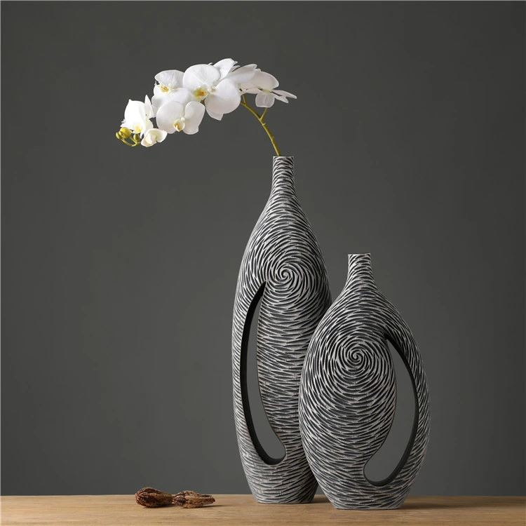 Wholesale modern home decorative gifts &amp; crafts resin decorative vases nordic flower vases for home decor