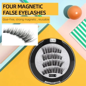 Wholesale Natural False Eyelashes Kit DIY Magnetic Fake Eyelashes Supplies Eyelash Extension Trays With White V-shaped Clip