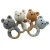 Import Wholesale Natural Wooden Ring Montessori Toys Crochet Baby Infant Teething Handmade Amigurumi Animal Bear Rattle from China