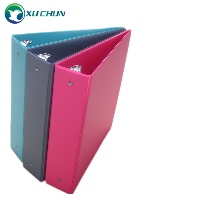 wholesale PP plastic 3 round metal clip Letter size binder customized office school ring binder A4 document files folders f