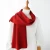 Import wholesale red Wool scarf women and men short scarves knitted solid color autumn winter in stock from China