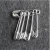Import Wholesale standard metal stainless steel black gold silver earring safety pins from China