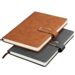 wholesale stationery moleskine pu leather diary journal notebook with pen