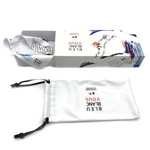 Wholesale white custom logo size reading microfiber sunglasses cleaning cloth with glasses bags