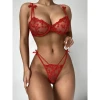 Wholesale Women Erotic Lingeries Transparent Underwear Embroidery Two Piece Set High Quality Women Sexy Lingerie