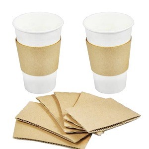 Wholesales factory supply kraft paper flower coffee cup sleeve print