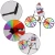 Import Wind Spinner Christmas  man on Bike 3D Colorful Wheel Stand Decor Windmill for Farm Yard Lawn from China