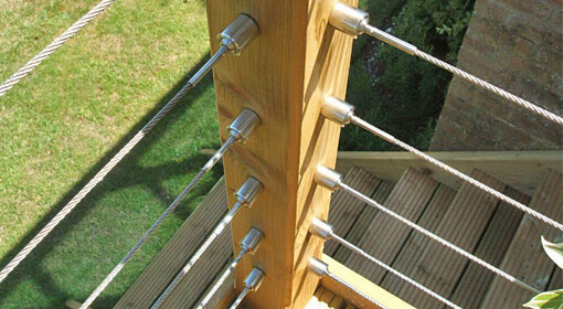 Square Post Rope Net Railing Buy Wire Rope Railing Handrail Post And Cable Balustrade from Taizhou ...