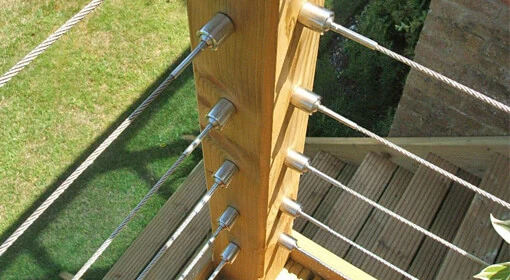 Wire Rope Railing Handrail Post And Cable Balustrade
