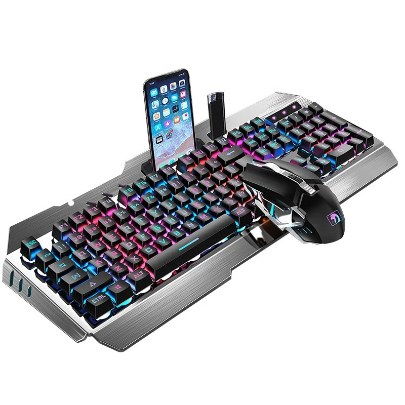Wireless Keyboard and Mouse Suspended Keycap Design Keyboard+Mouse Set
