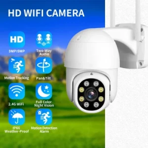 Wireless PTZ IP Dome Camera Full Color Ai Humanoid Detection Home Security Camera Wholesale