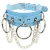 Import Woman Punk Style PU Leather Bondage Collar Choker Necklace with 3 Large Rings and Chain from China