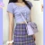 Import Women Casual Plaid Mini Skirt Mid Waist Street wear Pack Hip Split Zipper Skirt Preppy Style Skirts from China