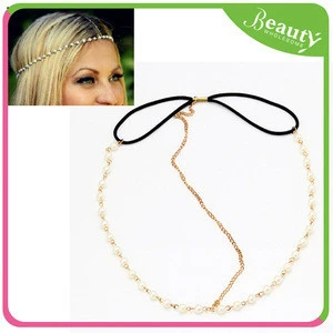 Women Chain Pearl Hair Jewelry