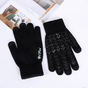 Women Winter Touch Screen Winter Gloves Autumn Warm Gloves Wrist Mittens Driving black winter gloves