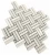 Import Wooden Like Marble Mosaic Tile- Knot Basketweave With Dark Accent Squares-Polished from China
