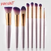 yaeshii 9pcs pro beautiful personalized synthetic hair makeup brush set makeup tool kits wholesale