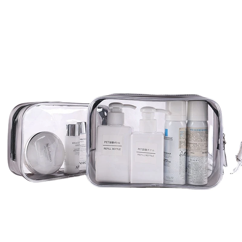 Yaeshii Wholesales Hotsales Transparent PVC Cosmetic Bag Clear Makeup  Pouches Travel Toiletries Organizer Bags Set