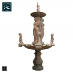 YCstone Two-Tier Stone Mable Outdoor Water Fountain,Children's Sculpture Fountain Centerpiece Fountains