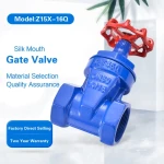 Z15X-16Q wire mouth gate valve ductile iron wire buckle soft seal gate valve DN15 20 25 32 40 50