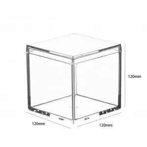 ZGLP120170 High Quality Feature Plastic Organizer Stackable Clear Cube Plastic  Storage Boxes Mini Acrylic Candy Box
