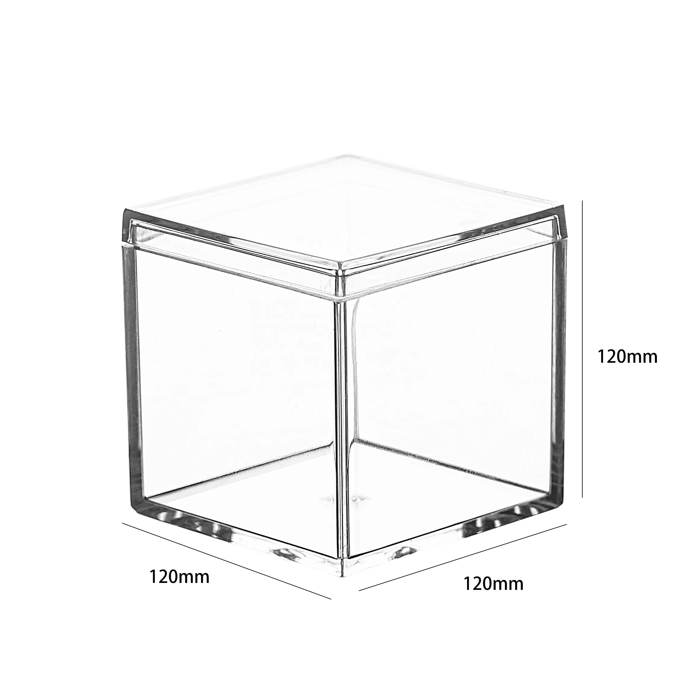ZGLP120170 High Quality Feature Plastic Organizer Stackable Clear Cube Plastic  Storage Boxes Mini Acrylic Candy Box