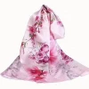 Zhongcheng plain soft silk women flower scarf large