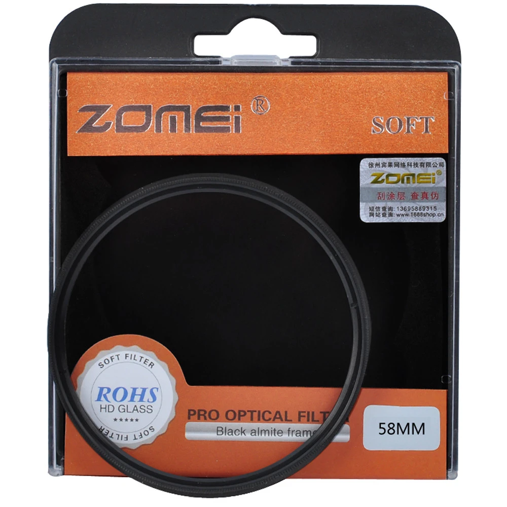 ZOMEI 58mm Dreamy Hazy Soft Focus Diffuser Portrait Filter For Gital SLR DSLR