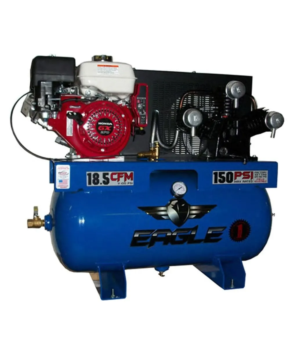 Buy Used Eagle Compressor 30 Gallon Stationary Gas Air Compressor ...