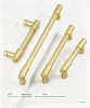6725 Zinc Alloy Fluted Cabinet Pull Handle Brushed Gold Furniture Drawer Wardrobe Handle