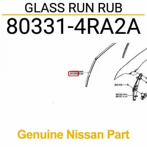 80331-4RA2A Nissan Glass run rub 803314RA2A, New Genuine Part