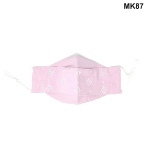 Solid Color Sequin Box Shape Triple Layer Reusable/Washable/Breathable Cotton Face Mask with SMMS Filter Brisas MK87