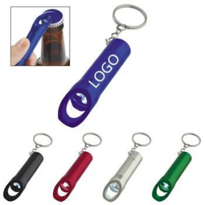 3 LED flashlight  key chain with bottle opener