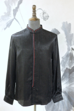 Black Silk Shirt beautiful design at wholsale