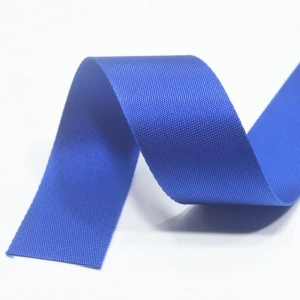 High Quality Navy Blue Polyester Nylon Plain Webbing  Nylon Webbing for Bag