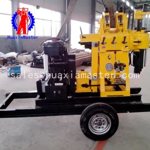 XYX-200 wheeled hydraulic water well drilling rig supply small trailer type expoloration drilling equipment