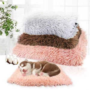 Winter Dog Bed Mat Soft Fleece Pet Cushion House Warm Puppy Cat Sleeping Bed Blanket For Small Large Dogs Cats