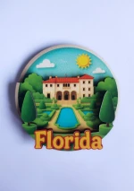 Handcrafted wooden magnet - landmark souvenir