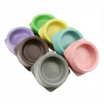 Biodegradable& Ecofriendly Colorful Dog Food Bamboo Fiber Pet Bowl Bamboo Fiber with Anti-Slip Design