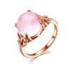 Pink Opal Lady's Ring | 18k Gold Plated Ring Manufacturing | 925 CZ Ring Manufacturing