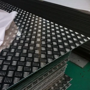 1100 H14 H24 5-Bars Embossed Aluminum Sheet  Checkered Plate