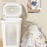 Large Capacity Laundry Hamper with Lid for Bathroom Clothes Storage
