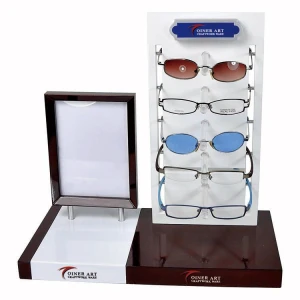 Dark red and white lacquering optical display/eyeglasses display /eyewear display